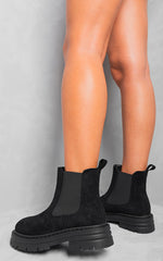 Load image into Gallery viewer, Chunky Chelsea Suede Ankle Boots

