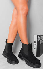 Load image into Gallery viewer, Chunky Chelsea Suede Ankle Boots
