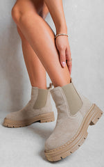 Load image into Gallery viewer, Chunky Chelsea Suede Ankle Boots
