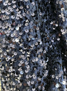 Oversized Sequin Sleeve Knitted Hoodie Jumper