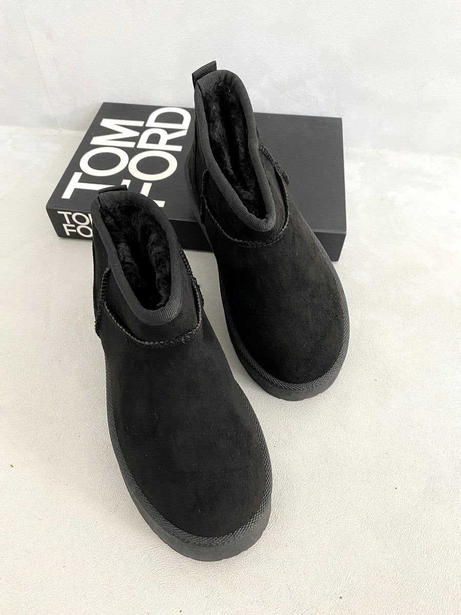 Kid's Aztec Detail Low Ankle Platform Slipper Boots
