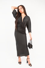 Load image into Gallery viewer, V-Neck Twist Front Midi Dress
