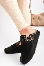 Load image into Gallery viewer, Studded Buckle Slip-On Sandals
