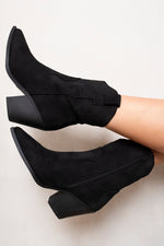 Load image into Gallery viewer, Suede Cowboy Ankle Length Boots
