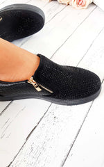 Load image into Gallery viewer, Slip On Embellished Trainers
