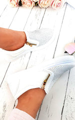Load image into Gallery viewer, Slip On Embellished Trainers
