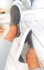 Load image into Gallery viewer, Slip On Embellished Trainers
