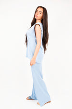 Load image into Gallery viewer, Sleeveless Relaxed Fit Top &amp; Wide Leg Trouser Co-Ord Set
