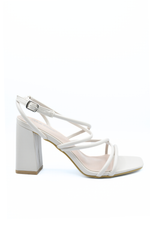 Load image into Gallery viewer, Strappy Buckle Block High Heels
