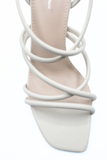 Load image into Gallery viewer, Strappy Buckle Block High Heels
