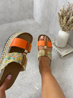 Load image into Gallery viewer, Strappy Slip On Platform Sandals
