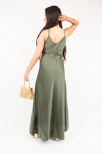 Load image into Gallery viewer, Strappy Maxi Dress with Feather Tie Waist
