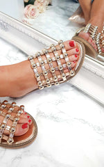 Load image into Gallery viewer, Studded Caged Open Toe Sandals
