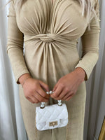 Load image into Gallery viewer, Glitter Twist Front Slit Maxi Dress

