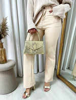 Load image into Gallery viewer, High Waisted Faux Leather Trouser
