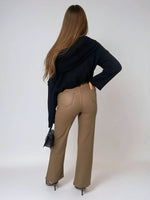 Load image into Gallery viewer, High Waisted Faux Leather Trouser
