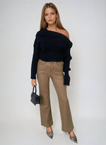Load image into Gallery viewer, High Waisted Faux Leather Trouser
