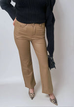 Load image into Gallery viewer, High Waisted Faux Leather Trouser
