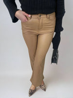 Load image into Gallery viewer, High Waisted Faux Leather Trouser
