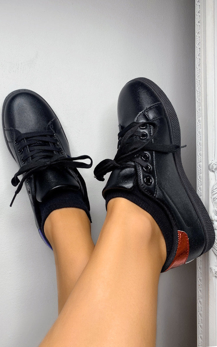 Striped Bee Design Trainers (Size 3)