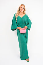 Load image into Gallery viewer, Wide Leg V Neck Jumpsuit with Back Tie Detail
