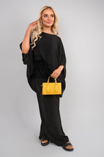 Load image into Gallery viewer, Batwing Top and Drawstring Wide Leg Trousers Co-ord Set

