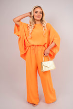 Load image into Gallery viewer, Batwing Top and Drawstring Wide Leg Trousers Co-ord Set
