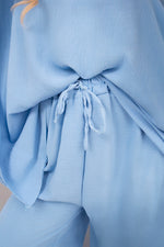 Load image into Gallery viewer, Batwing Top and Drawstring Wide Leg Trousers Co-ord Set
