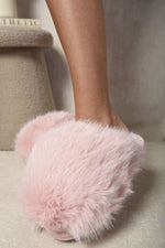 Load image into Gallery viewer, Fluffy Faux Fur Winter Sandals
