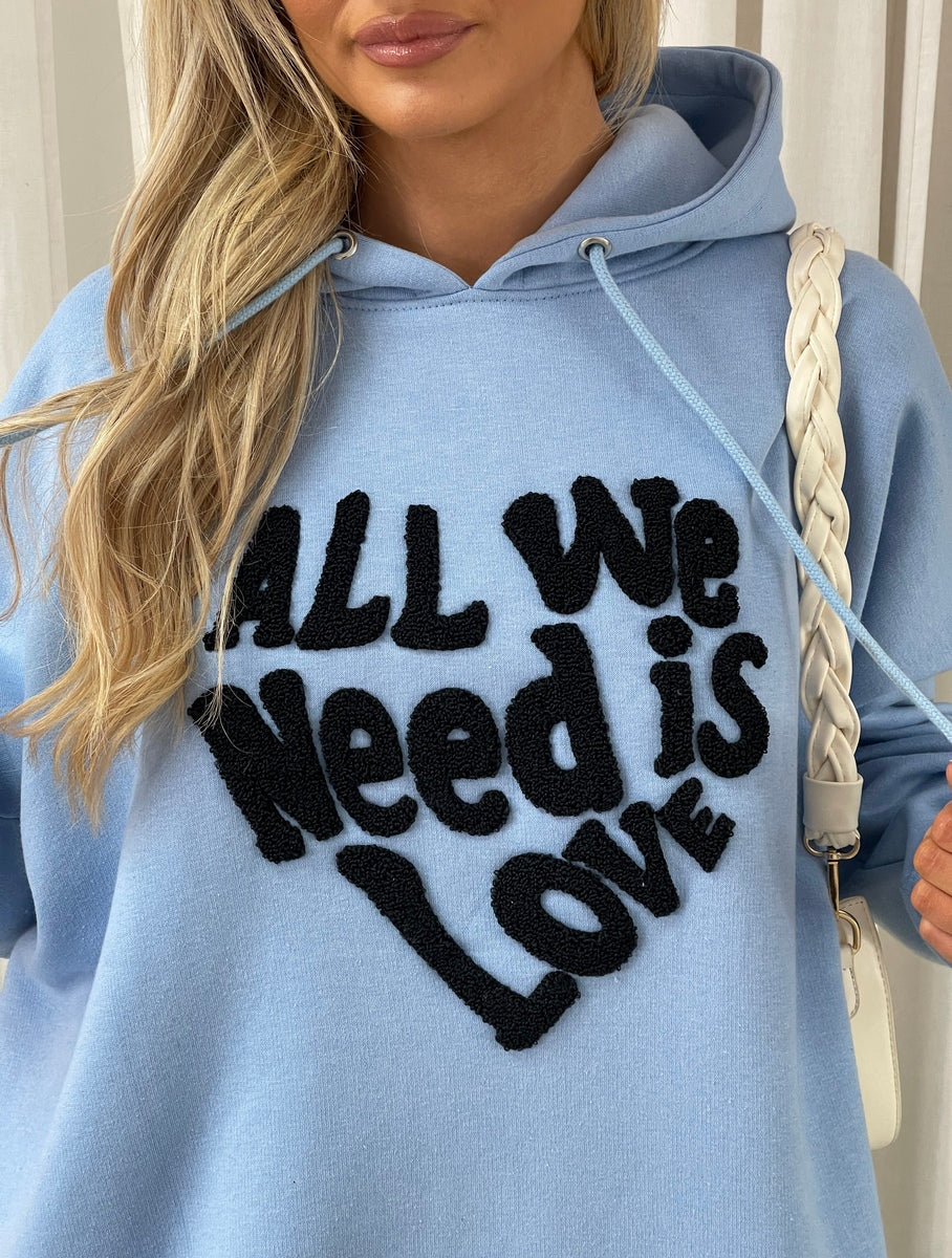 “All We Need Is Love” Oversized Hoodie