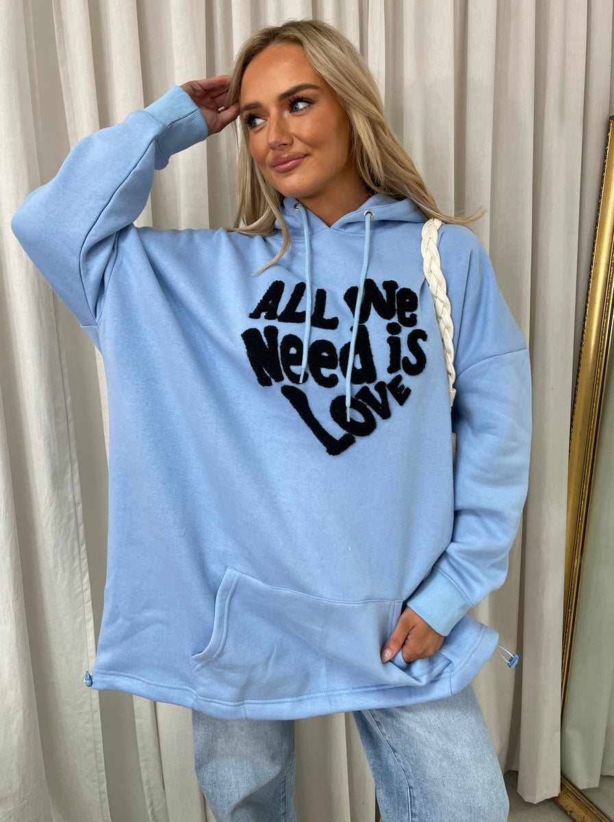 “All We Need Is Love” Oversized Hoodie