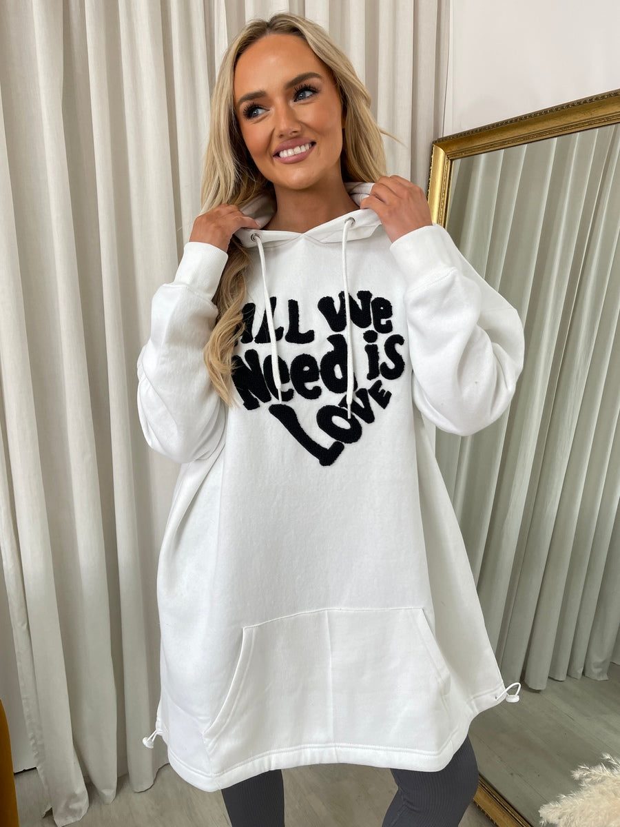 “All We Need Is Love” Oversized Hoodie