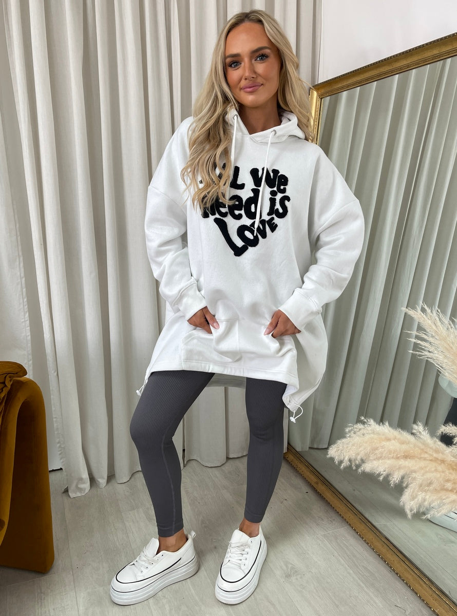 “All We Need Is Love” Oversized Hoodie