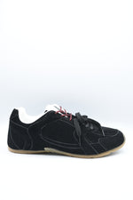 Load image into Gallery viewer, Double Contrast Lace Up Flat Trainers
