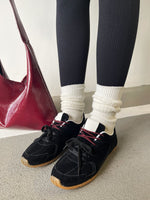 Load image into Gallery viewer, Double Contrast Lace Up Flat Trainers
