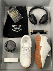 Double Contrast Lace Up Flat Trainers