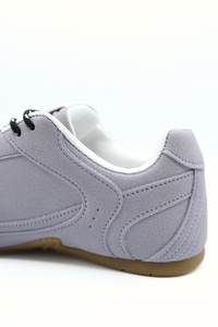 Double Contrast Lace Up Flat Trainers