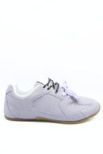 Load image into Gallery viewer, Double Contrast Lace Up Flat Trainers

