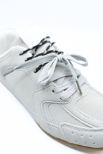 Load image into Gallery viewer, Double Contrast Lace Up Flat Trainers
