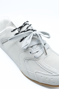 Double Contrast Lace Up Flat Trainers