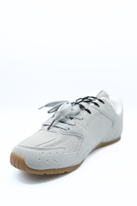 Double Contrast Lace Up Flat Trainers