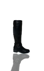Load image into Gallery viewer, Faux Leather Buckle Knee High Boots
