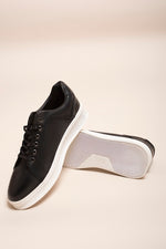 Load image into Gallery viewer, Low Top Faux Leather Lace Up Trainers for Men

