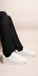 Load image into Gallery viewer, Low Top Faux Leather Lace Up Trainers for Men
