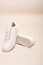Load image into Gallery viewer, Low Top Faux Leather Lace Up Trainers for Men
