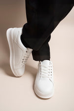 Load image into Gallery viewer, Low Top Faux Leather Lace Up Trainers for Men
