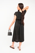 Load image into Gallery viewer, Button Down Cap Sleeve Midi Dress
