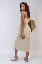 Load image into Gallery viewer, Button Front Strappy Midi Dress
