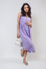 Load image into Gallery viewer, Button Front Strappy Midi Dress
