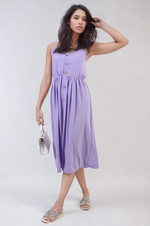 Load image into Gallery viewer, Button Front Strappy Midi Dress

